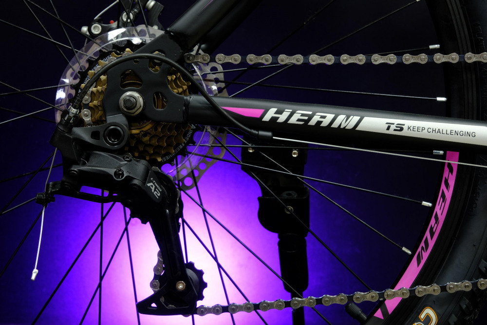 HEAM MATRIX 26 GIRL DISK Матовый Чёрный/Розовый рама 17 (на рост 155-173)