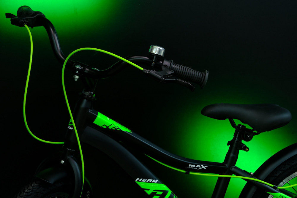 HEAM 18 FATBOY Disk Матовый Чёрный/Зелёный